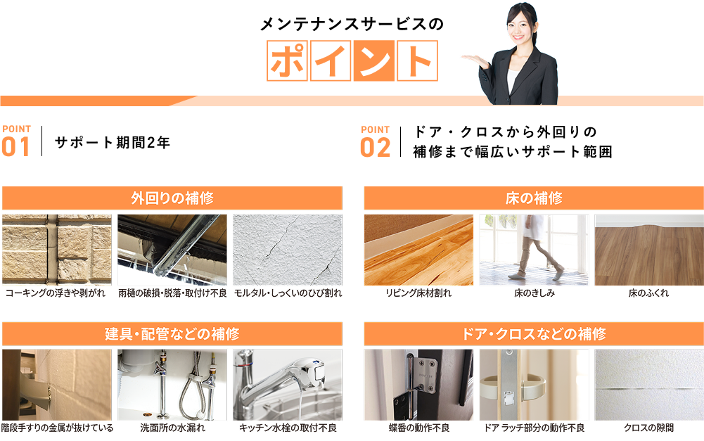 メンテナンスサービスのポイント