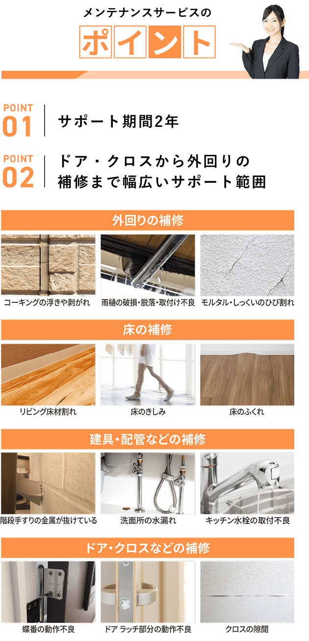 メンテナンスサービスのポイント