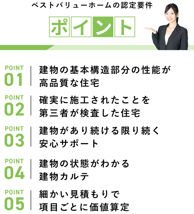 ベストバリューホームの認定要件のポイント