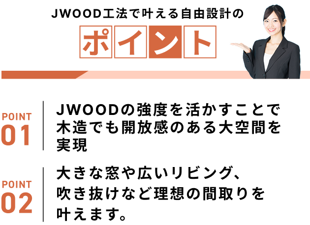 JWOOD工法で叶える自由設計のポイント
